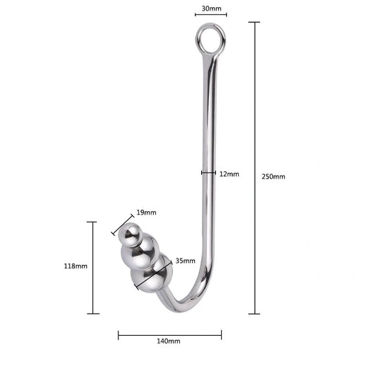 Anal Hooks 5334 Elegant Beaded and Hook Collar Cuffs with Anal 0818